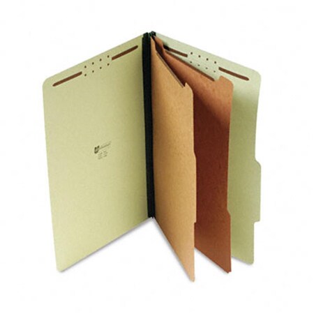 Coolcrafts Pressboard Classification Folder - Green - Legal Size - Six Sections - 10/Box CO3649807
